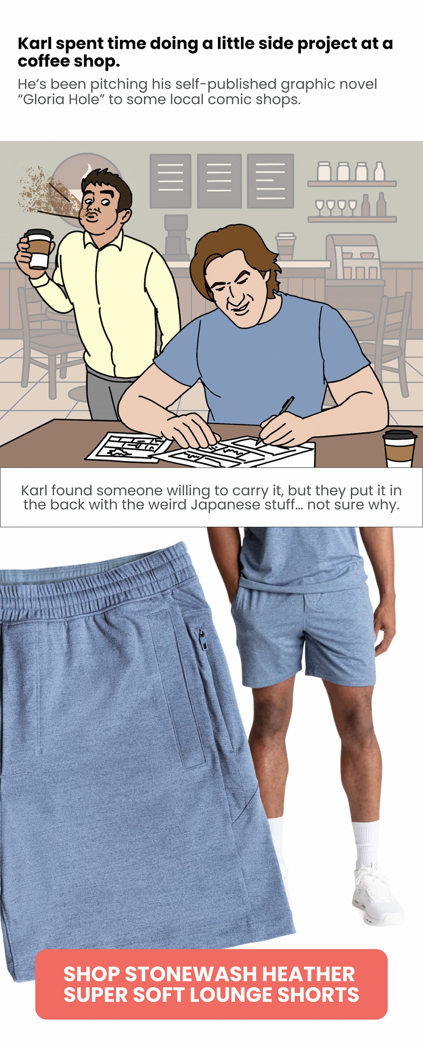 SHOP STONEWASH HEATHER SUPER SOFT LOUNGE SHORTS