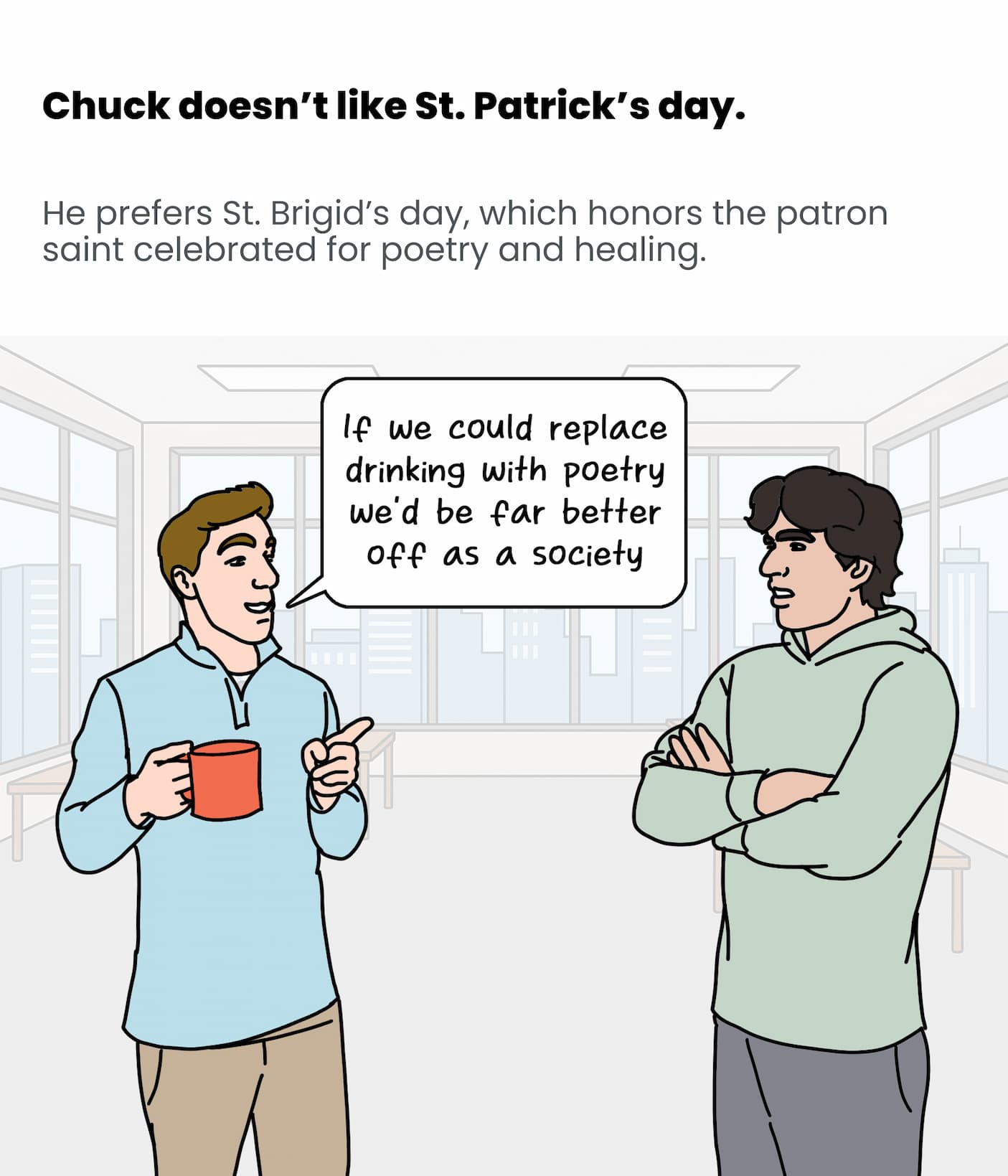 Chuck doesn't like St. Patrick's Day