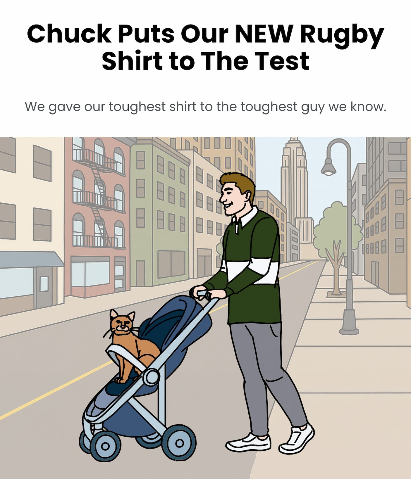 Chuck Puts Our New Rugby Shirt to The Test