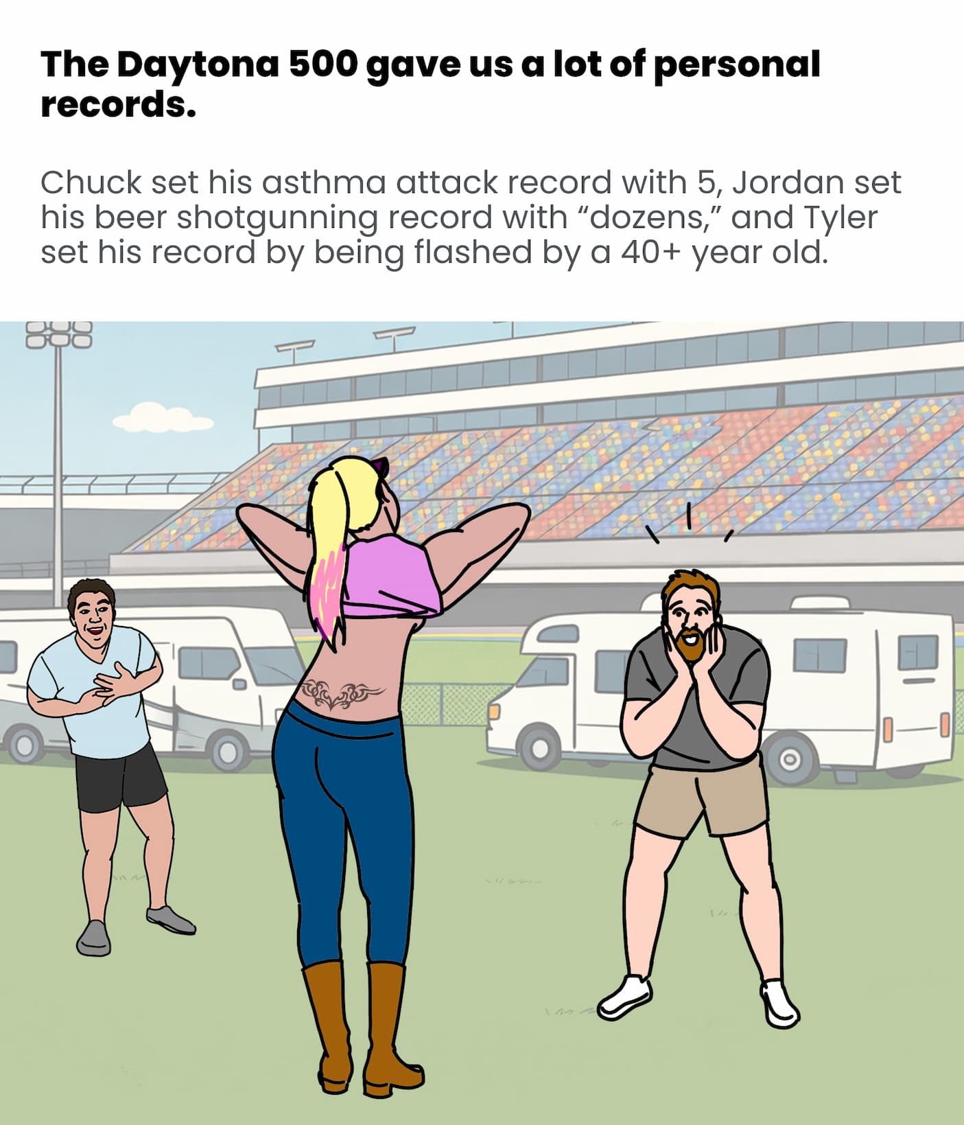 We all set records that day