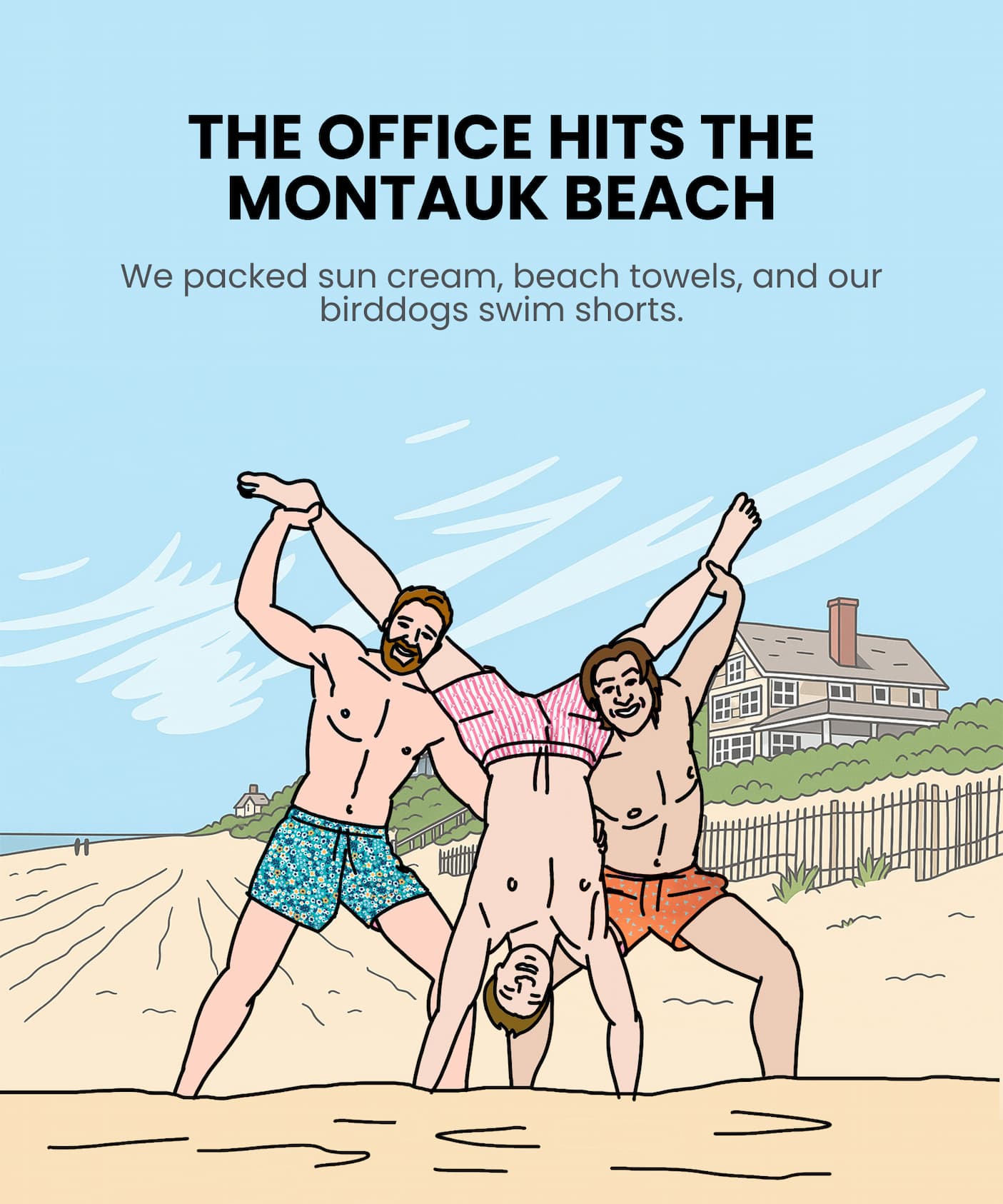 THE OFFICE HITS THE MONTAUK BEACH