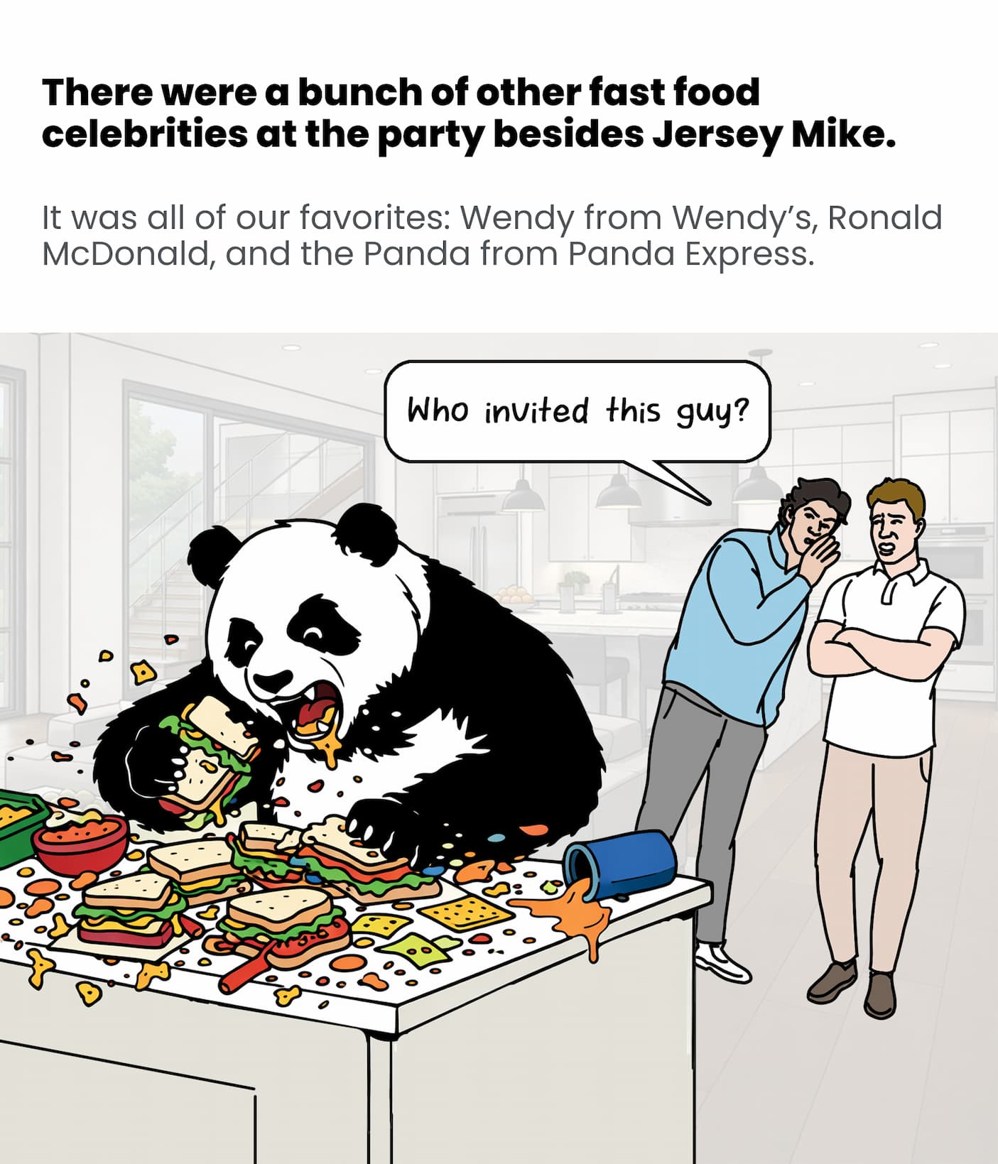 Someone invited the Panda from Panda Express
