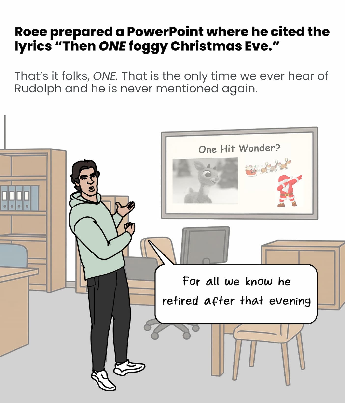 Roee prepared a PowerPoint