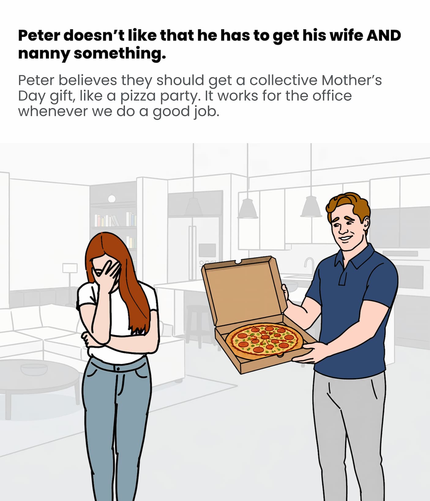 Peter thinks a pizza party is best