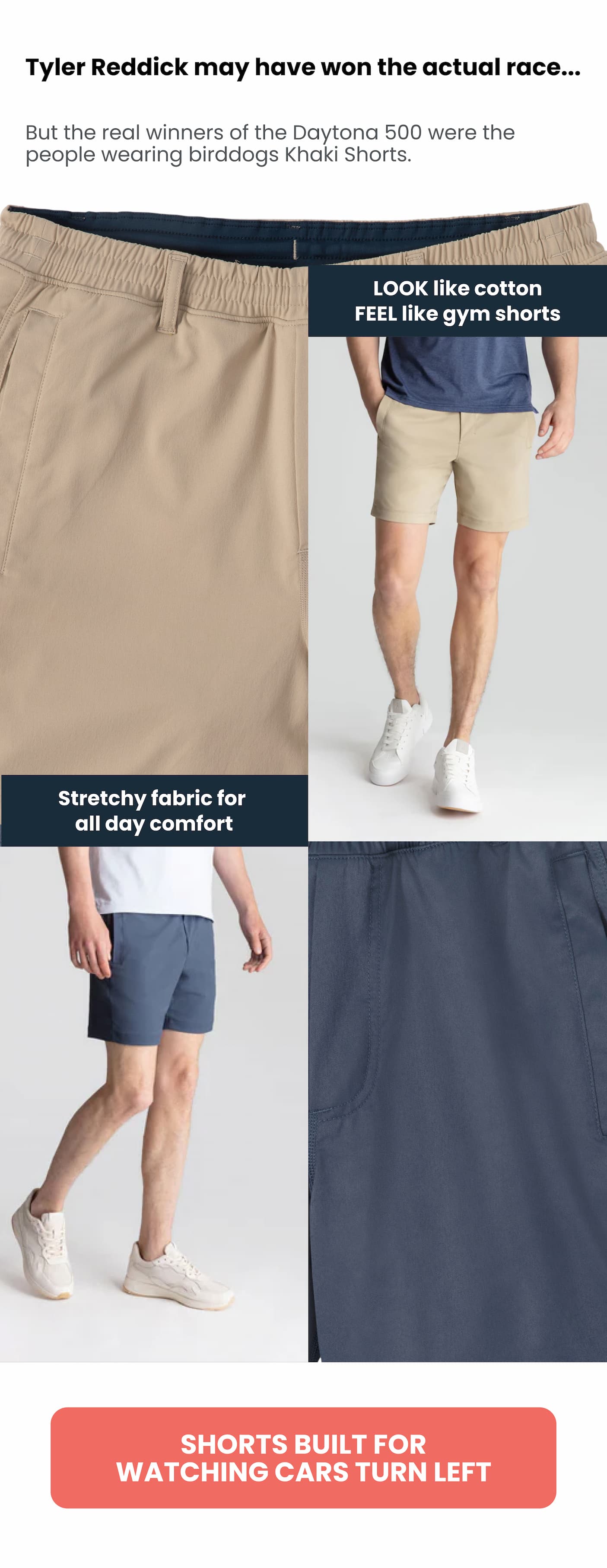 Shorts built for watching cars turn left