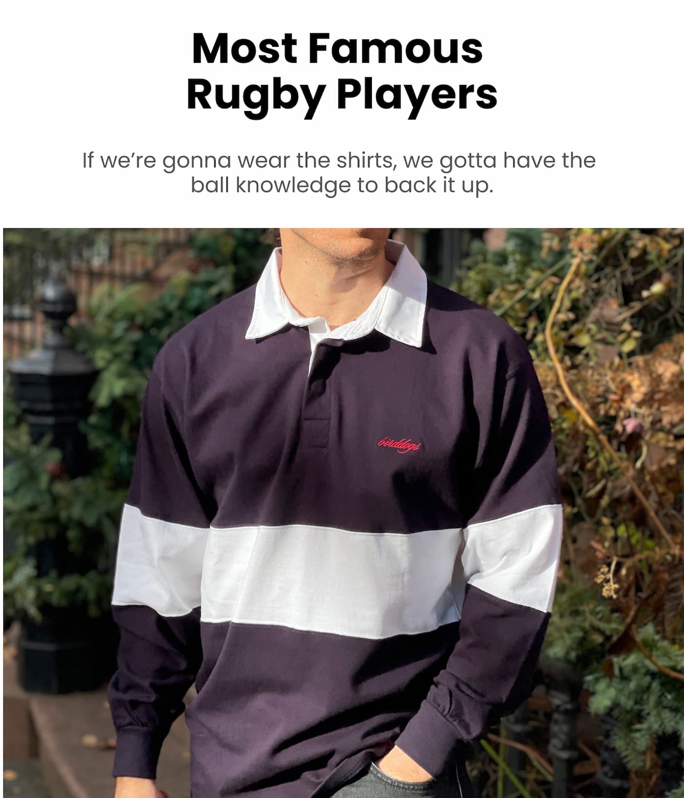 Famous Rugby Shirts