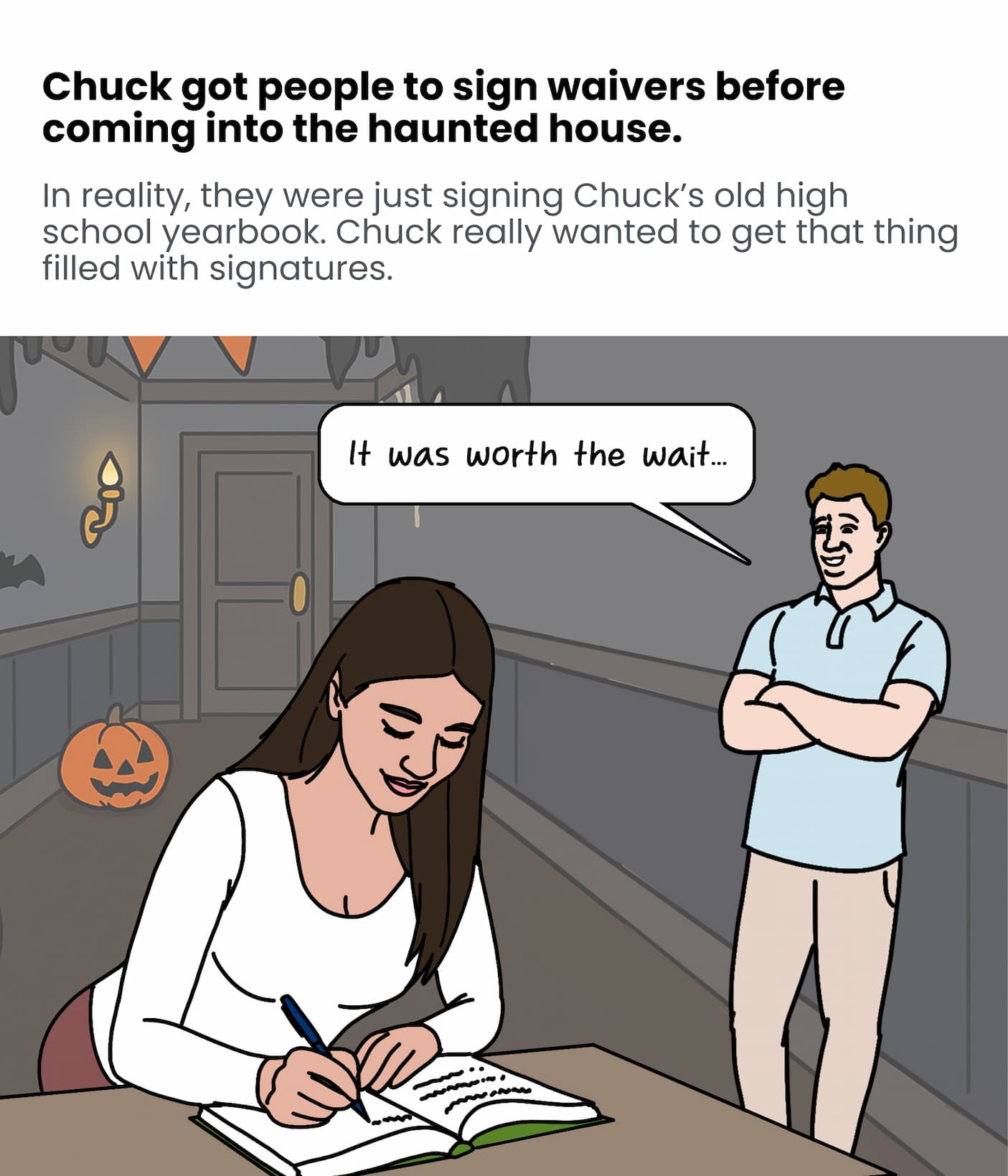 HR Guy Chuck required everyone to sign waivers