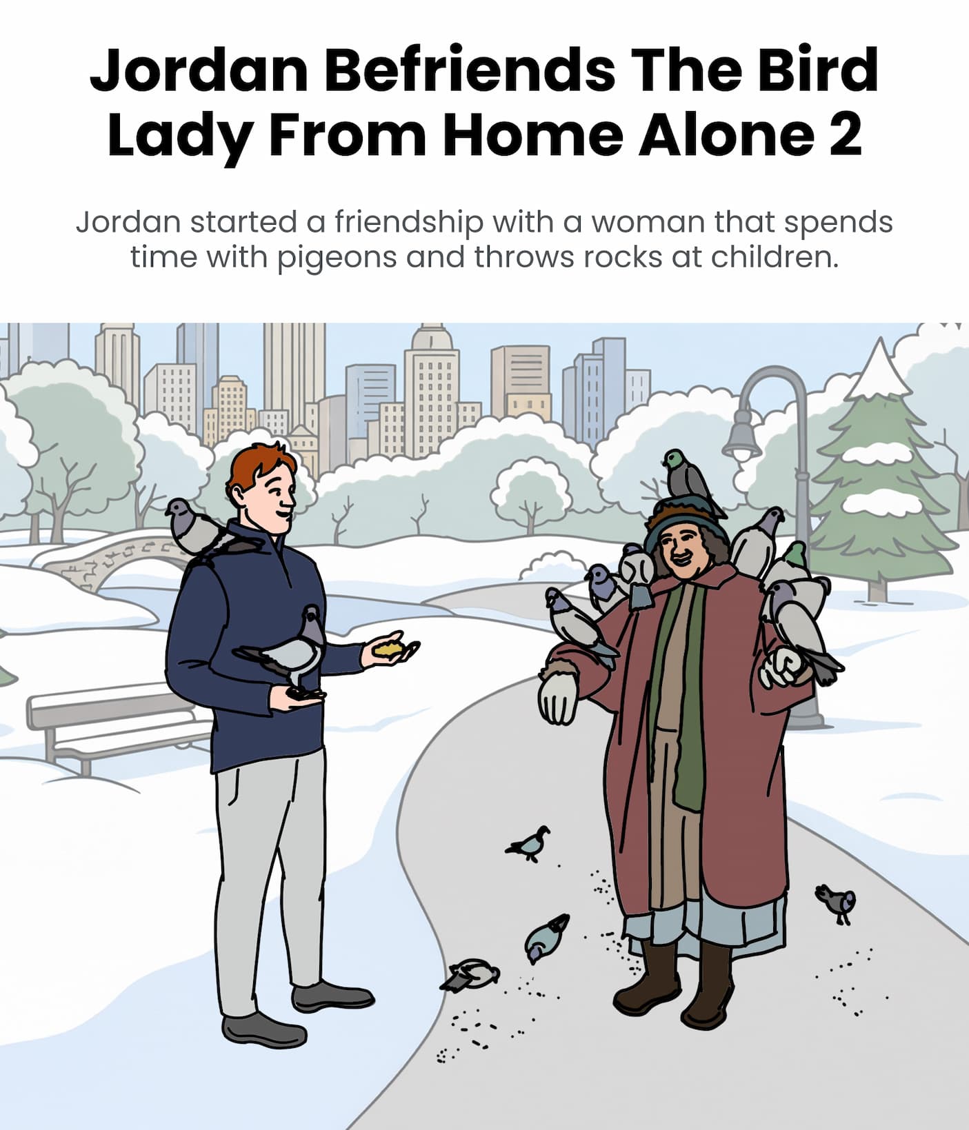 Jordan Befriends The Bird Lady From Home Alone 2
