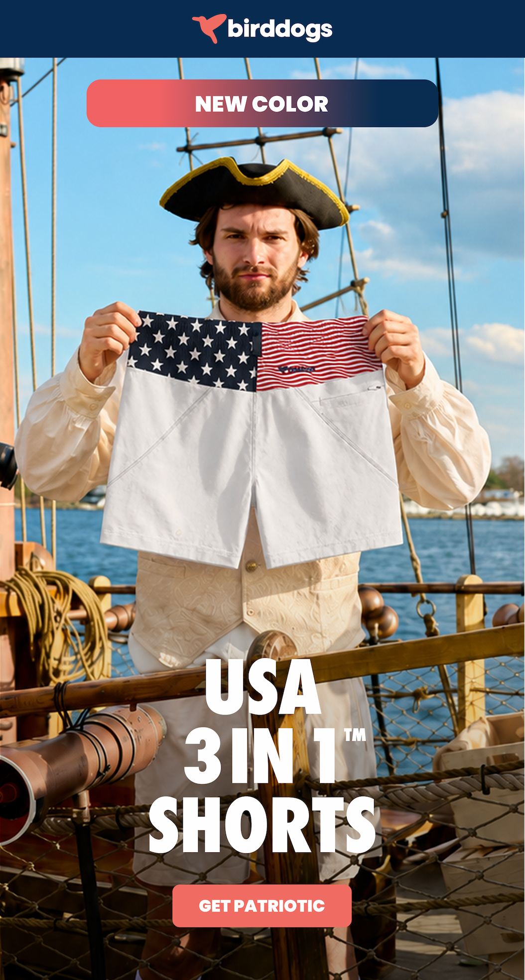 USA 3 in 1 Shorts