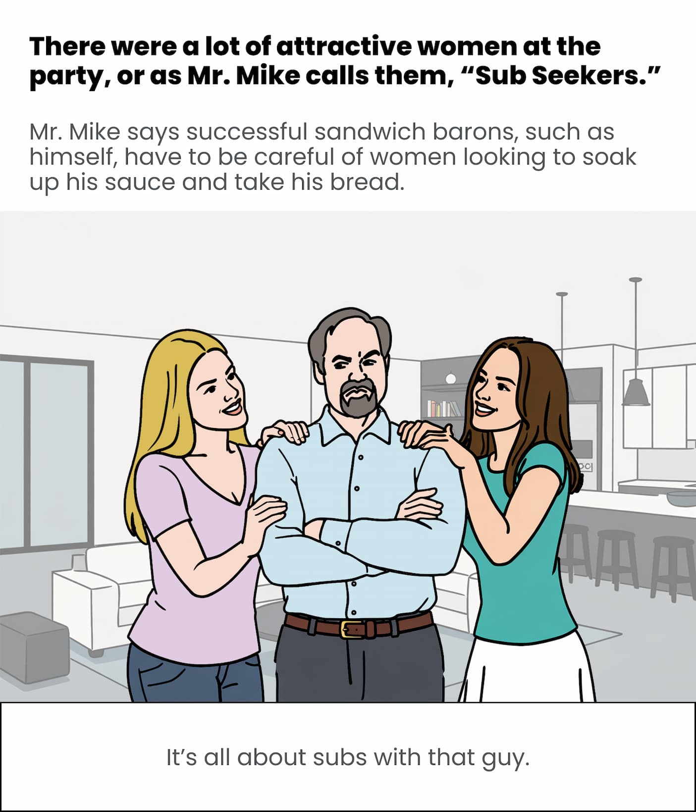 Mr. Mike he sandwich baron must look out for Sub Seekers