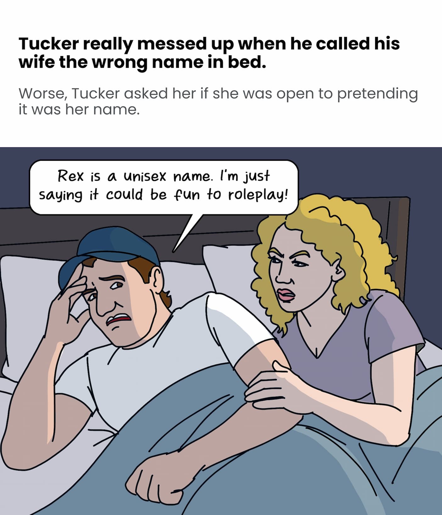 Tucker messed up and said the wrong name