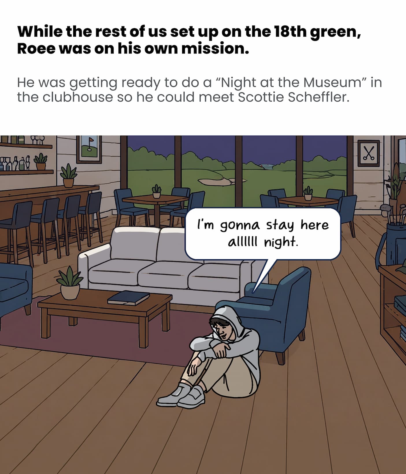 Roee wanted to pull a Night at the Museum