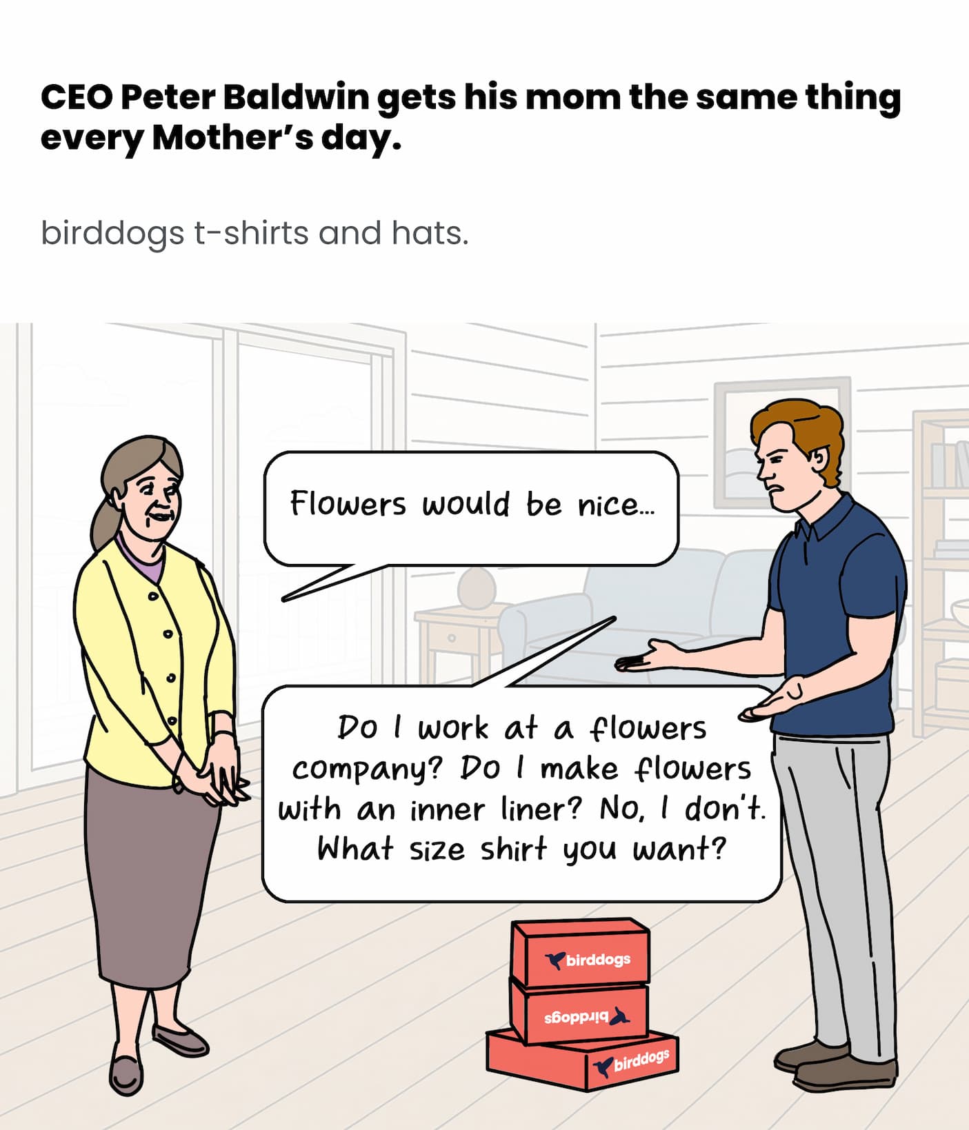 Peter gets his mom the same thing every year