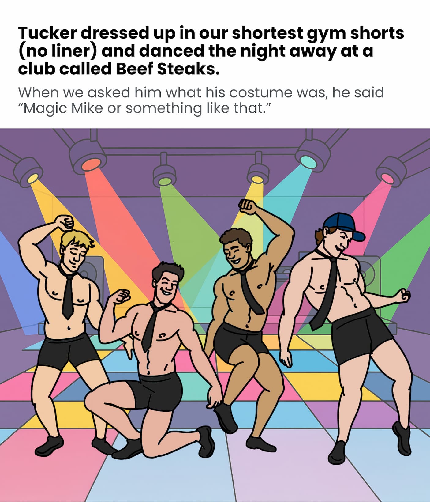 Tucker danced the night away at Beef Steaks