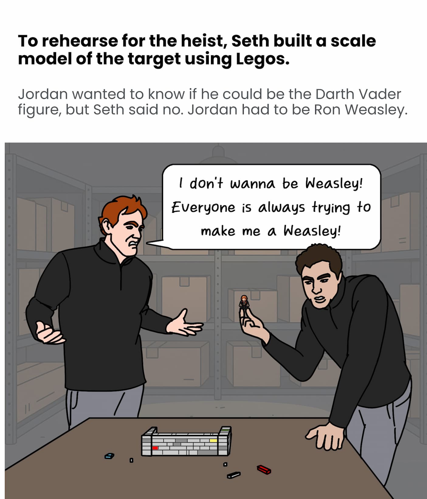 Seth Built a Lego Model and Jordan was a Weasley