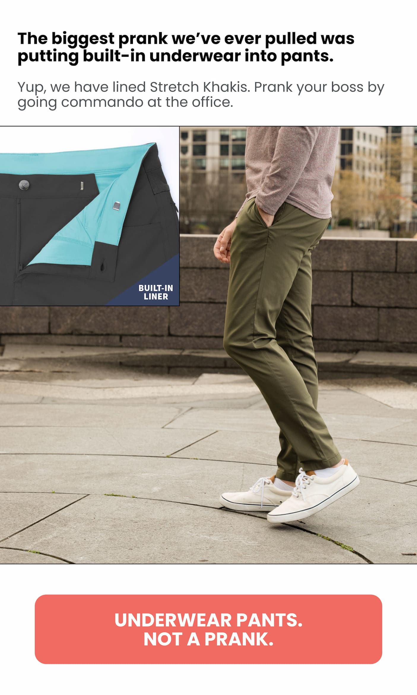 Underwear Pants. Not a Prank.