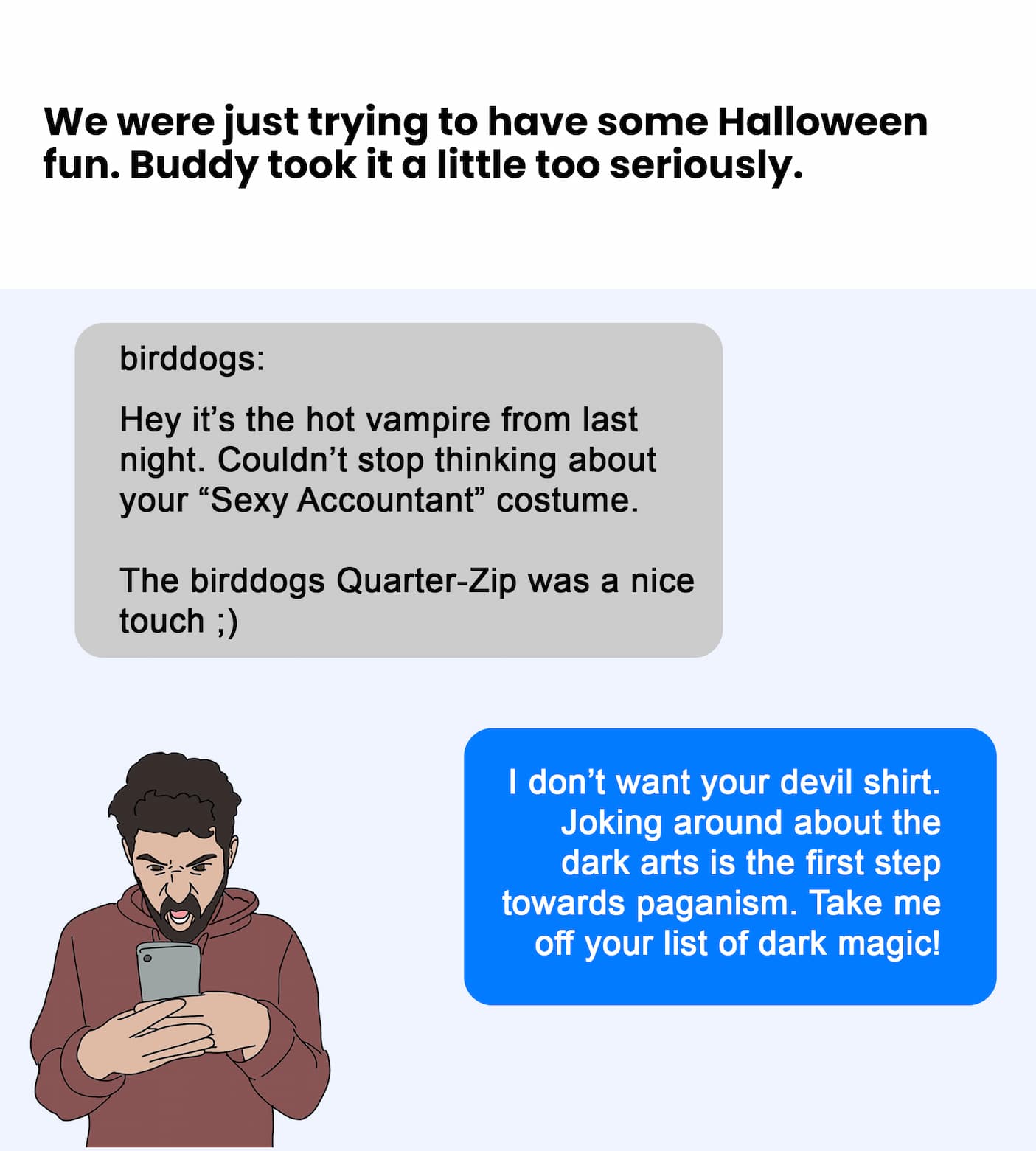 Halloween texts are scary