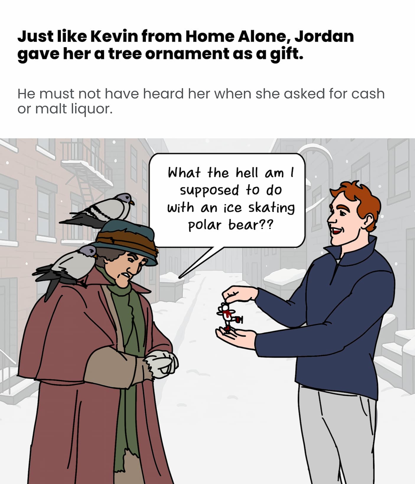 Jordan gave her a tree ornament as a gift