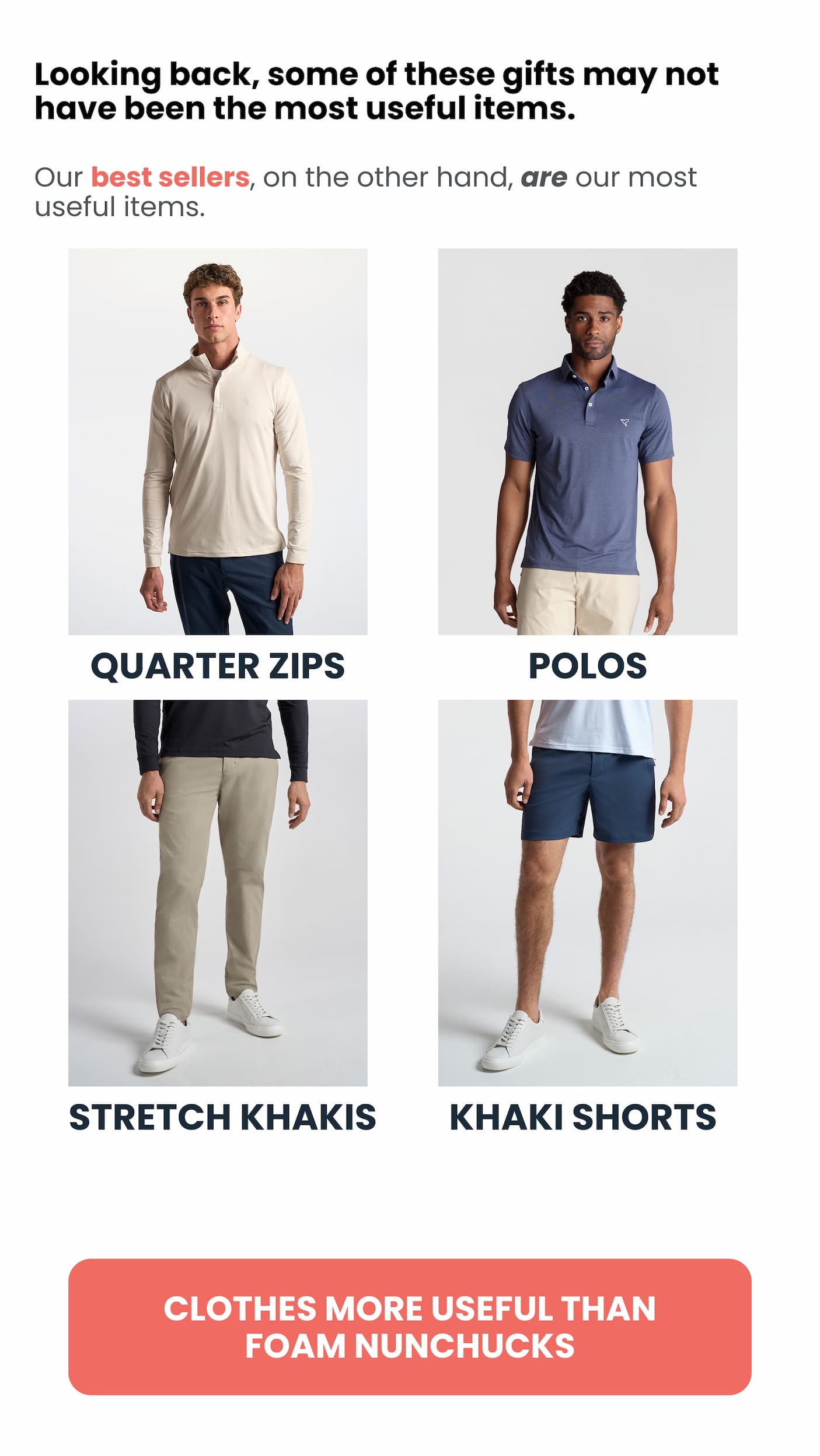 Clothes more useful than foam nunchucks