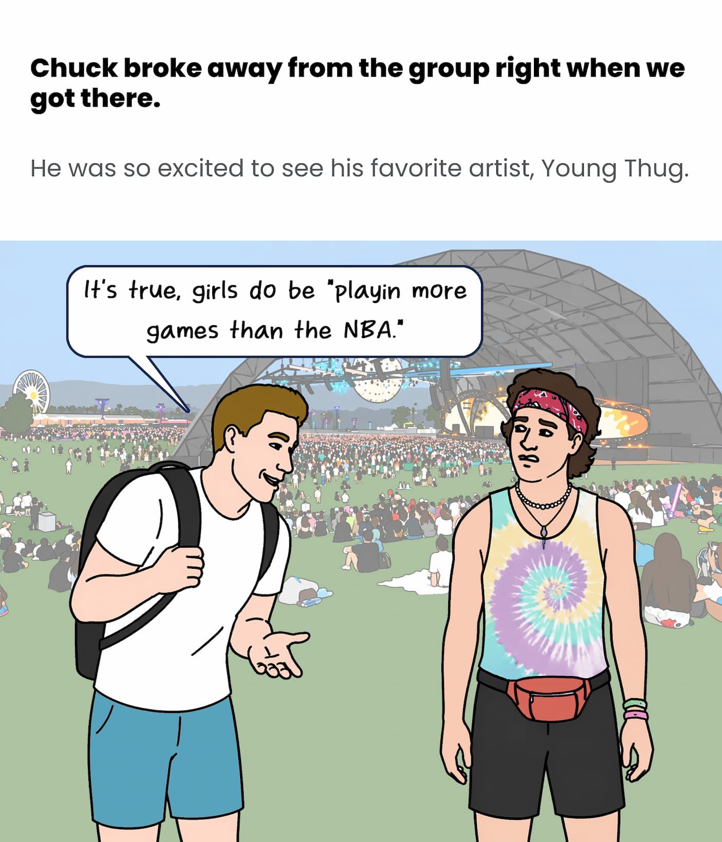 Chuck was so excited to see Young Thug