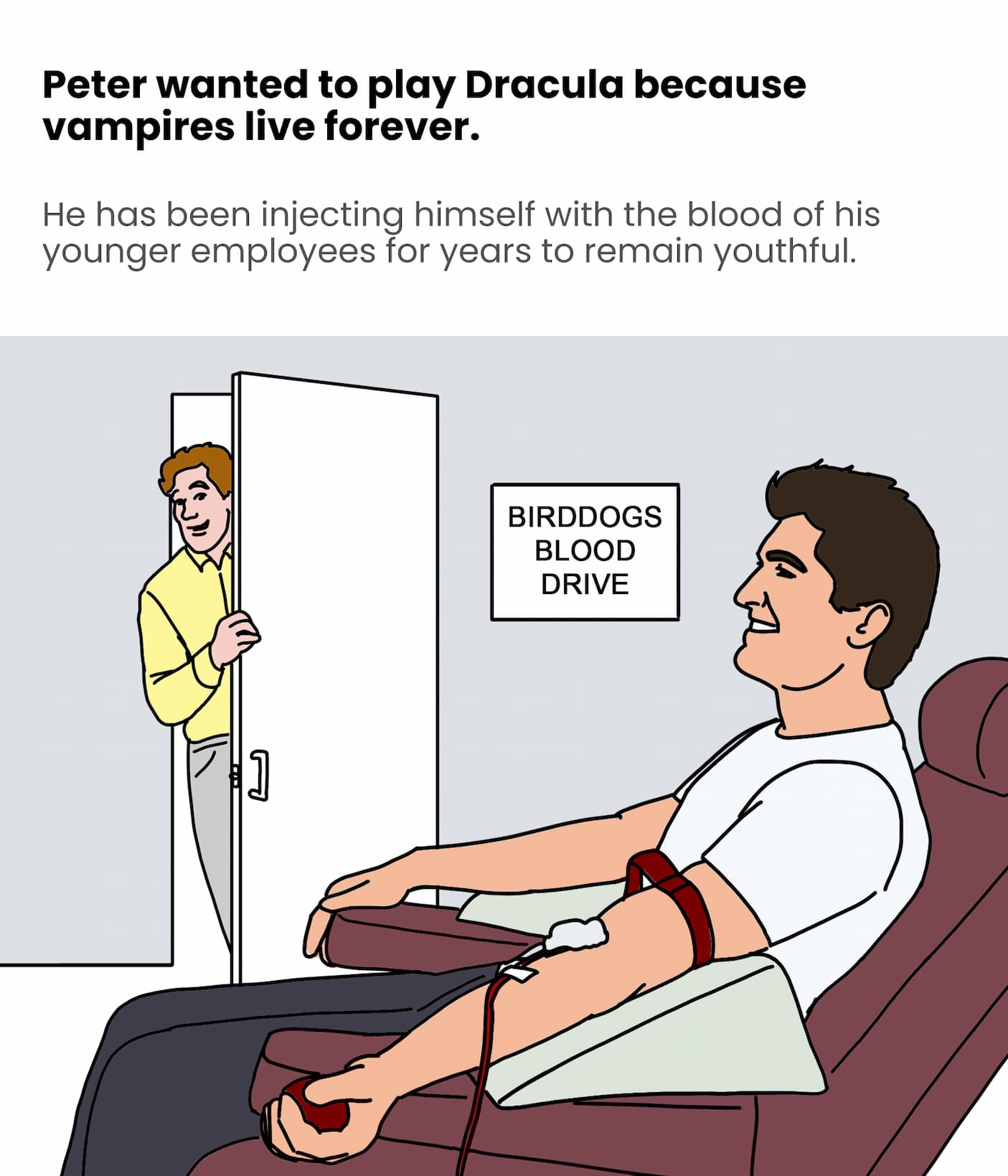 Peter wanted to be Dracula