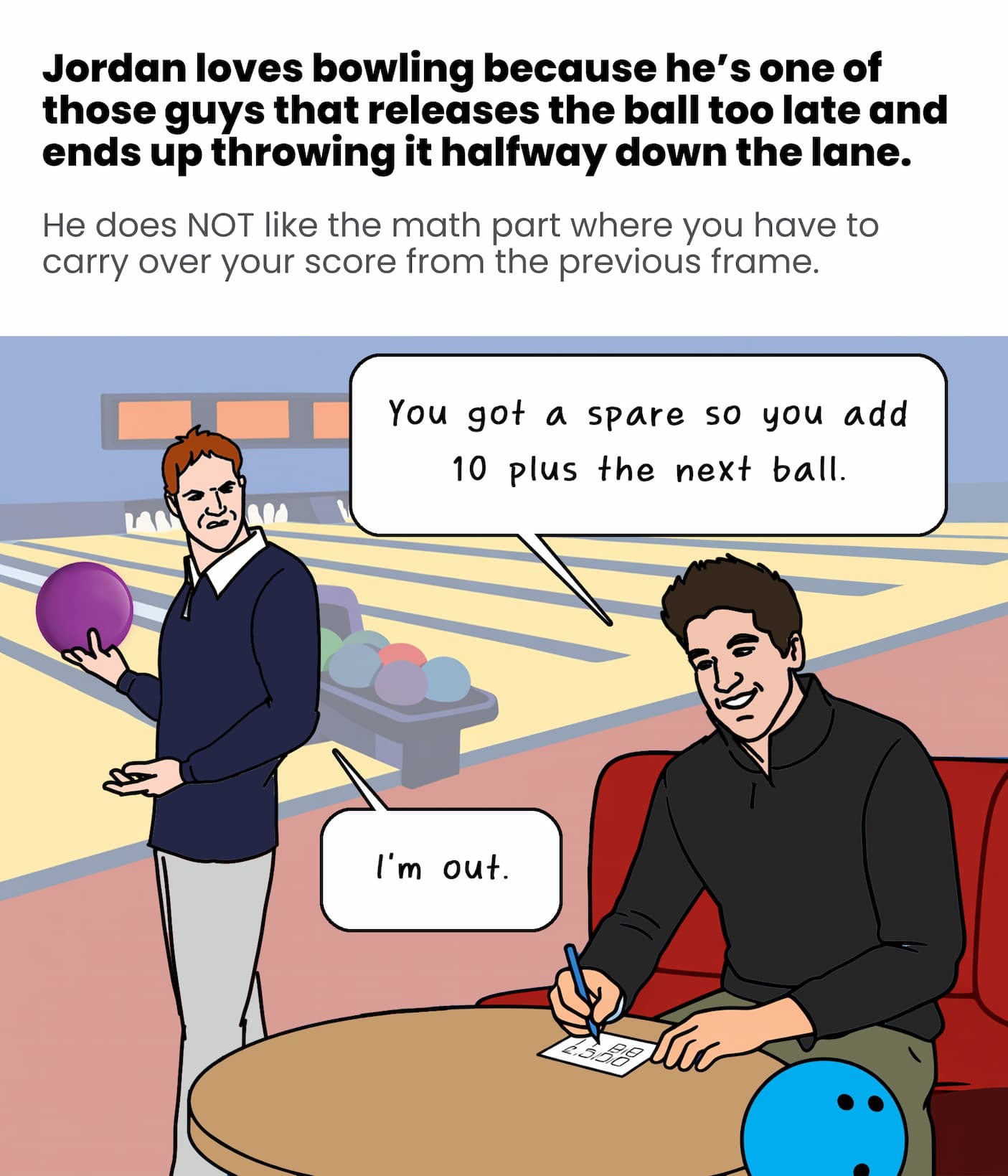 Jordan loves bowling