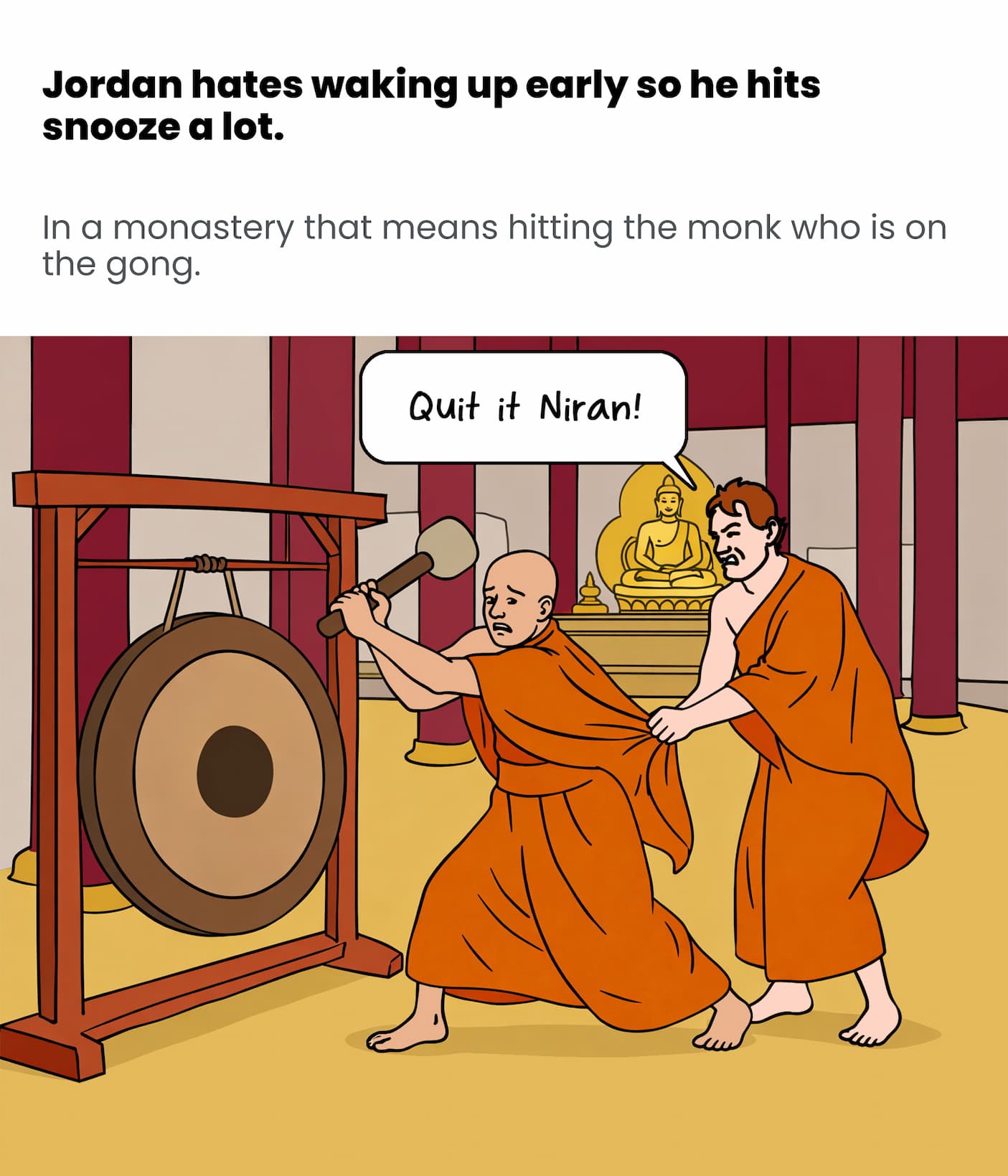 Jordan hits the snooze every morning