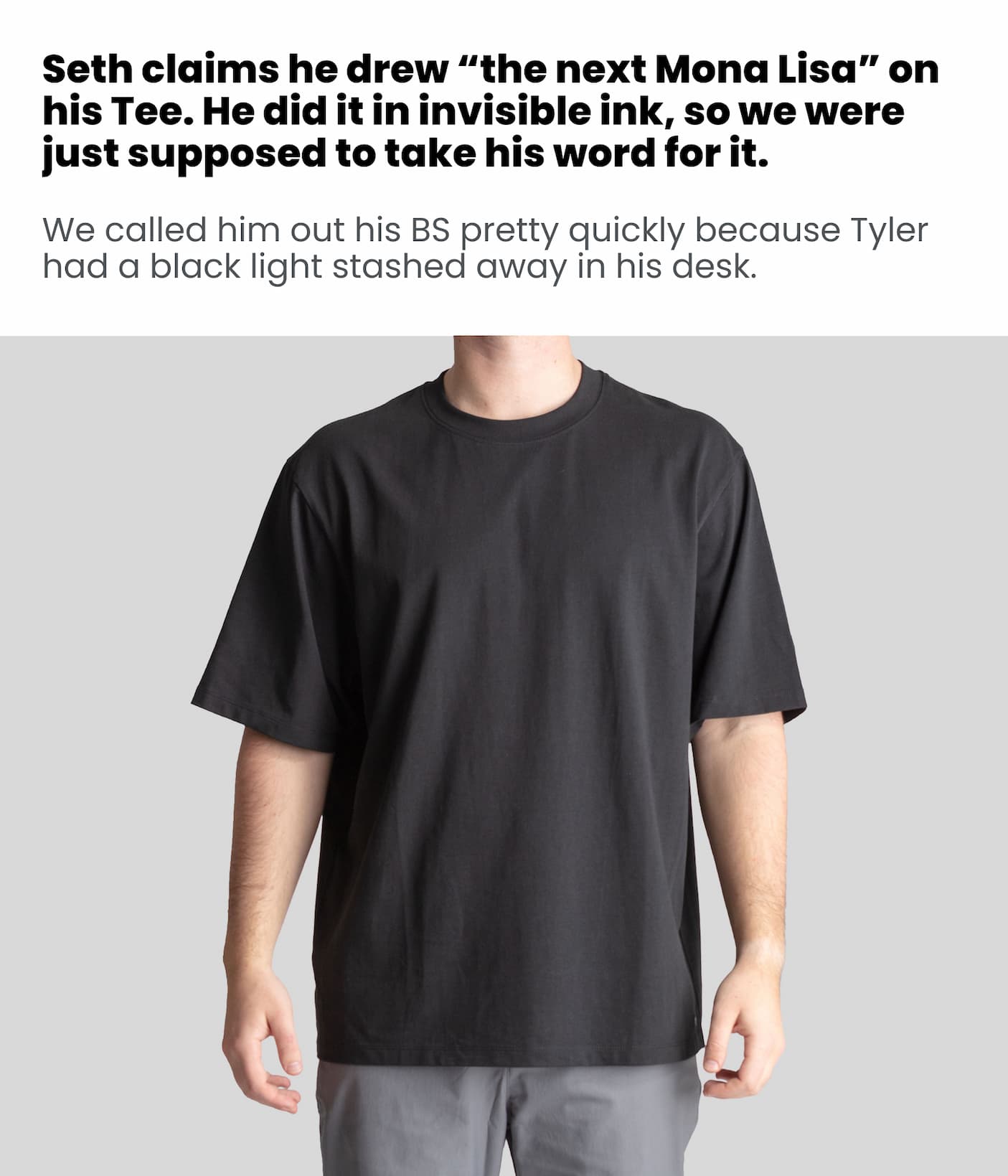 Seth drew in invisible ink