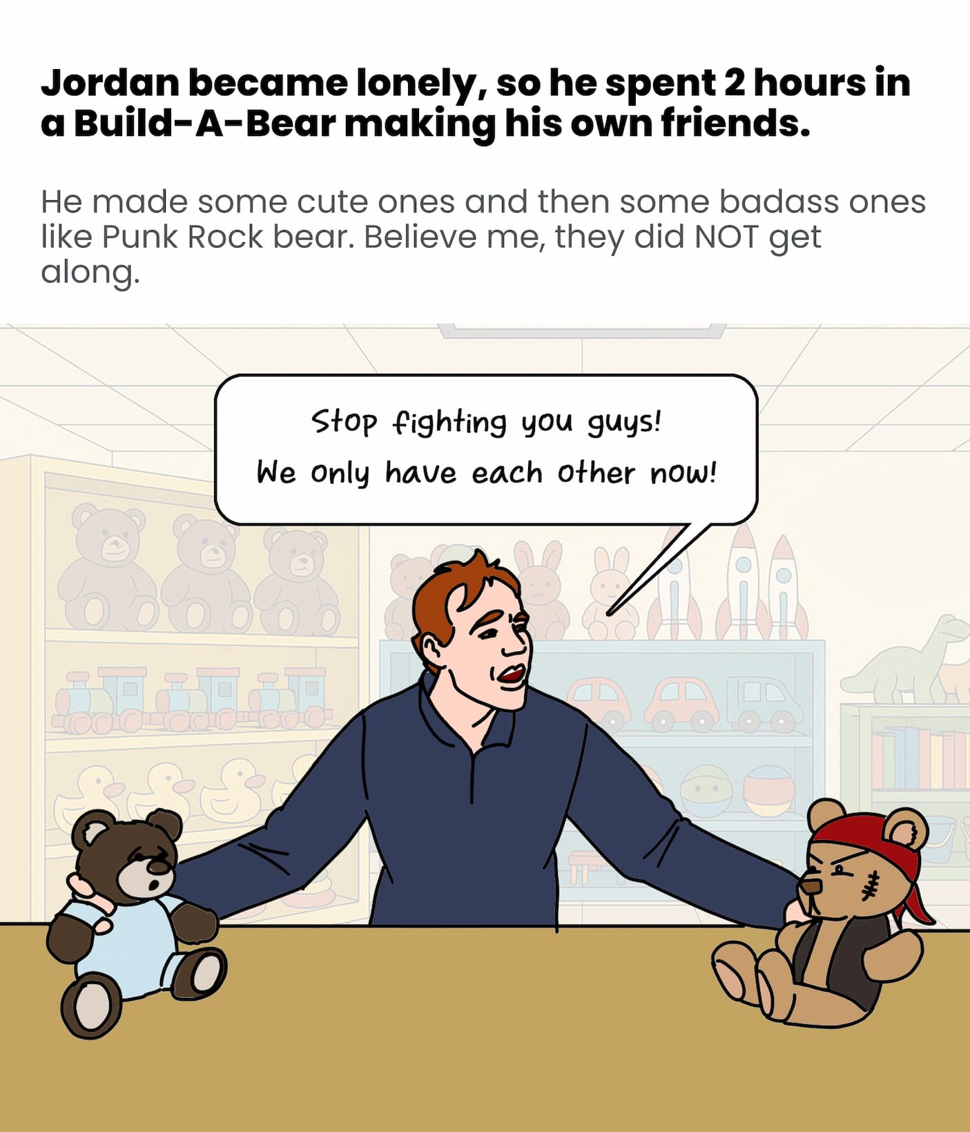 Jordan made some friends to keep him company