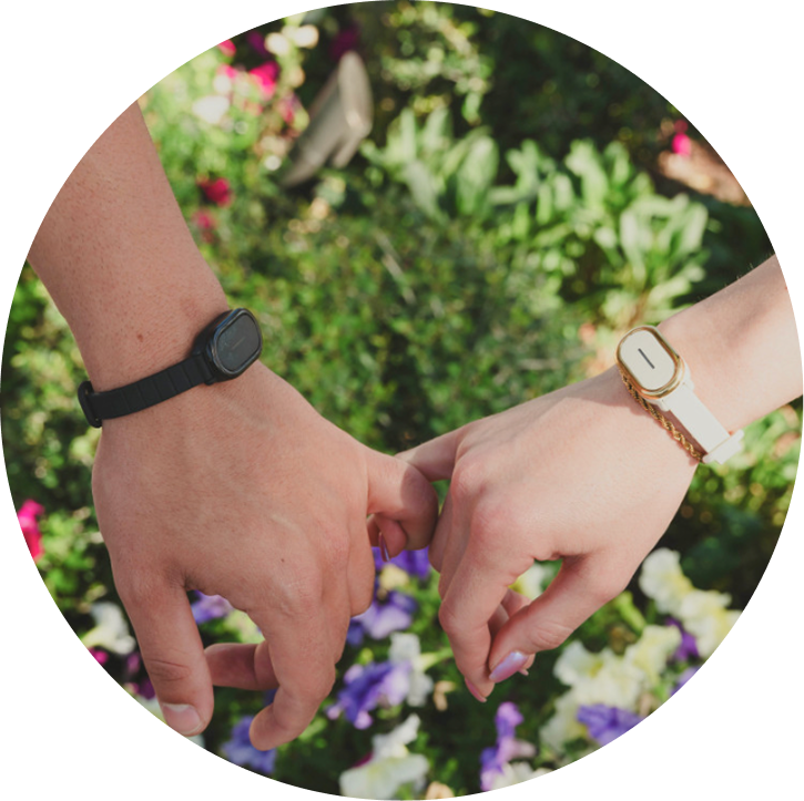 Wear Bond Touch bracelets to feel each other's presence without needing a phone