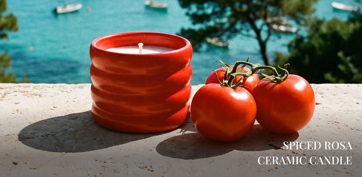 SPICED ROSA CERAMIC CANDLE