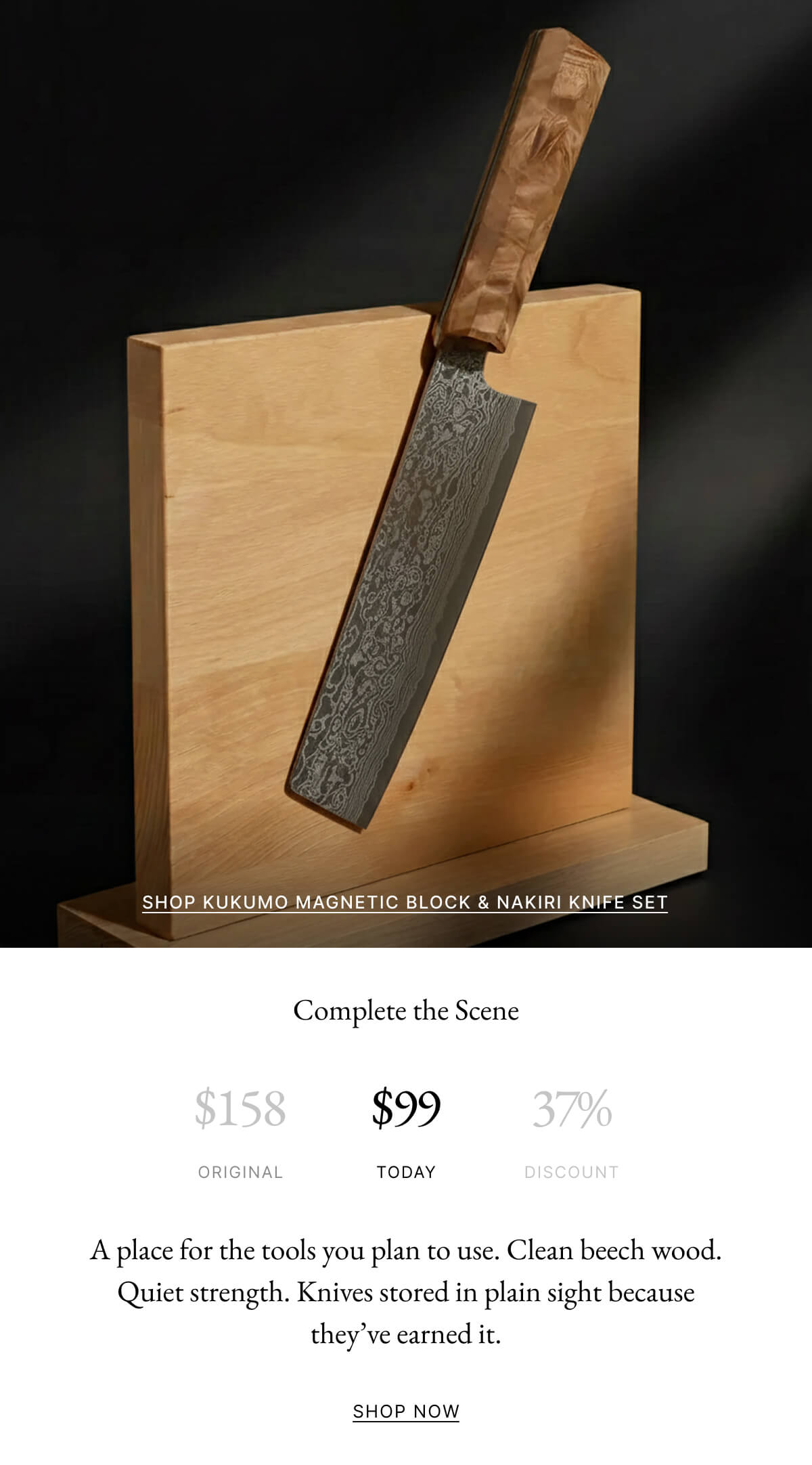 Kumo Magnetic Block & Nakiri Knife Set