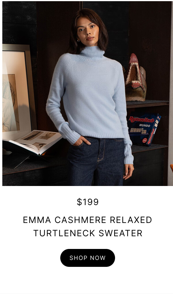 Emma Cashmere Relaxed Turtleneck Sweater