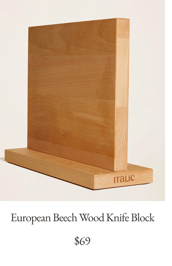 European Beech Wood Magnetic Knife Block