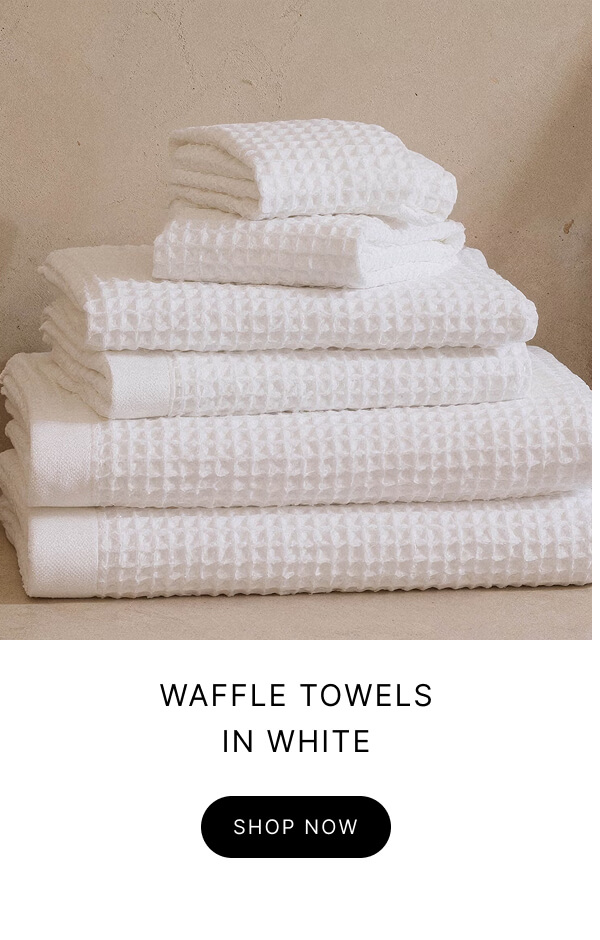 Waffle Towel in White
