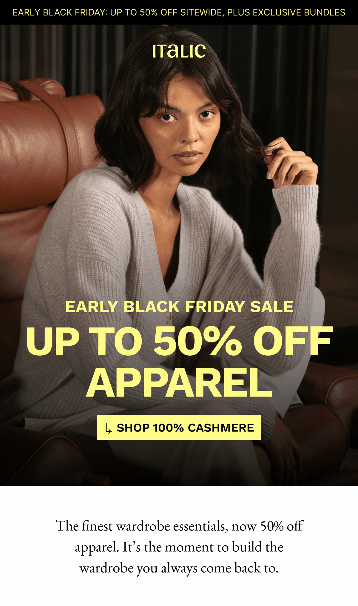 Italic | Life is Luxury | UP TO 50% OFF SITEWIDE | MEMBERS