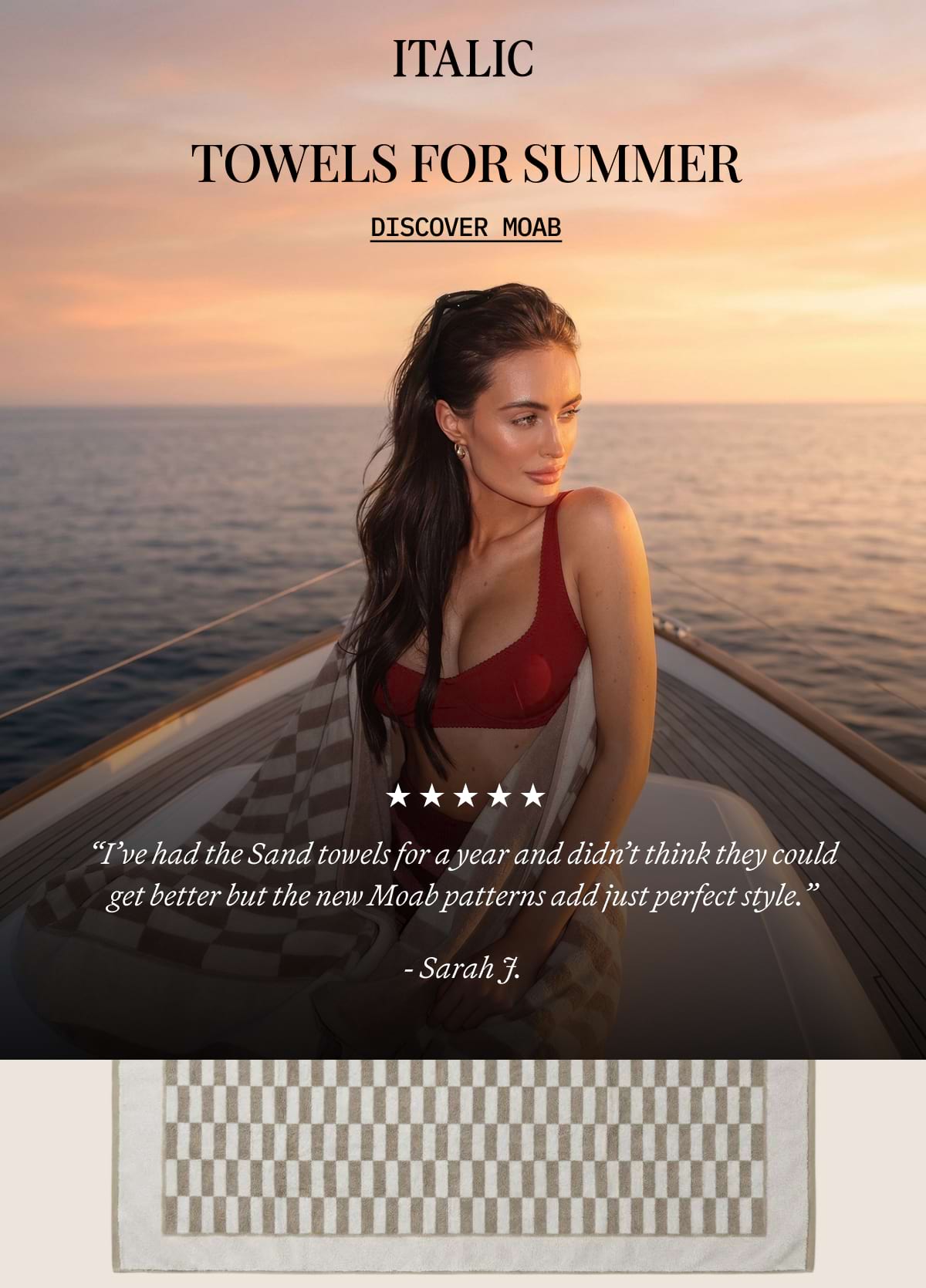 ITALIC | Towels for Summer | Pietra Towels