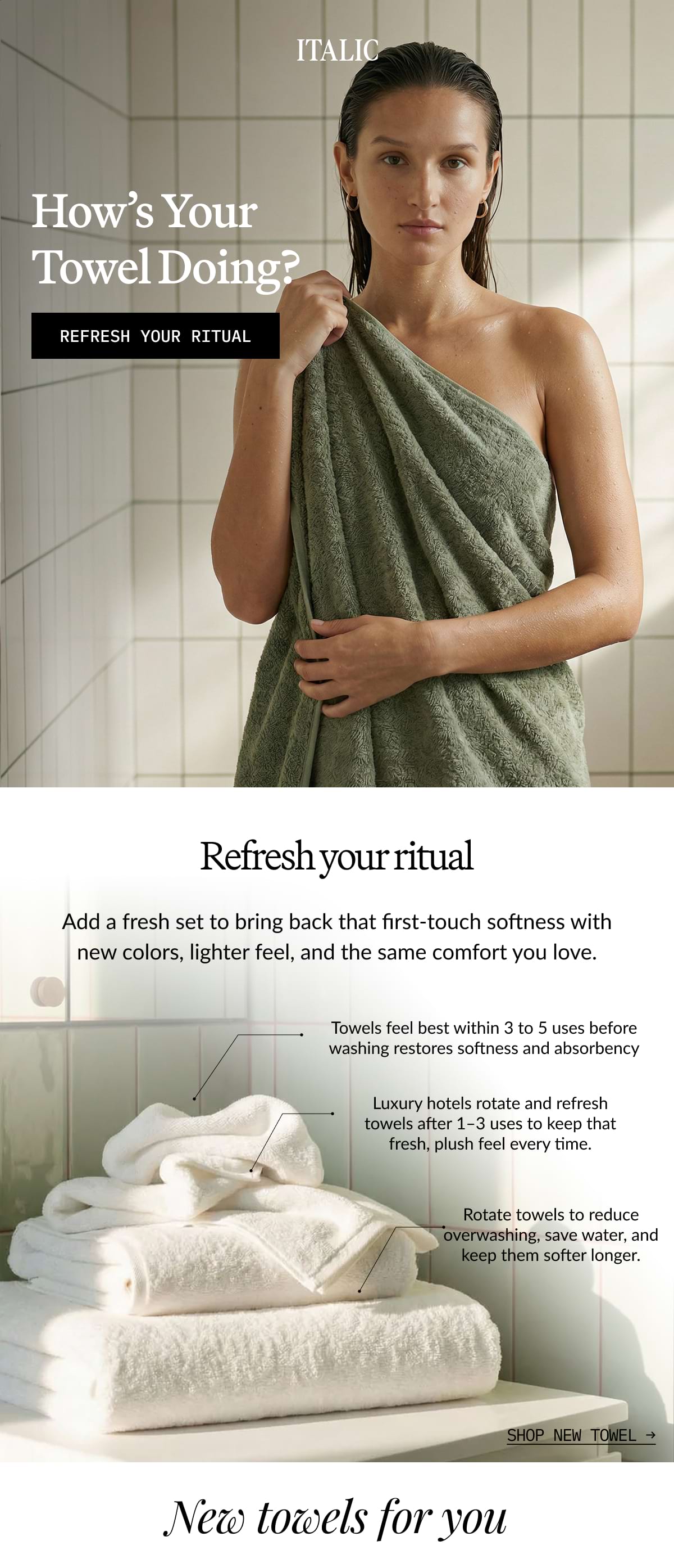 ITALIC | Towel Replenishment