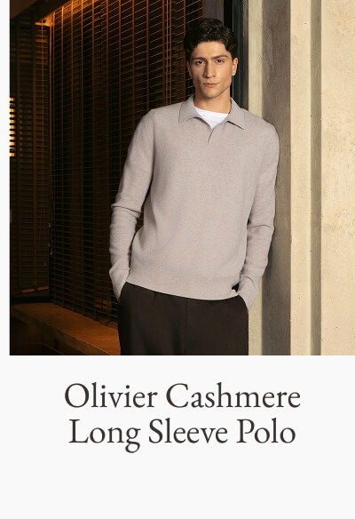 Olivier Cashmere Long Sleeve Polo