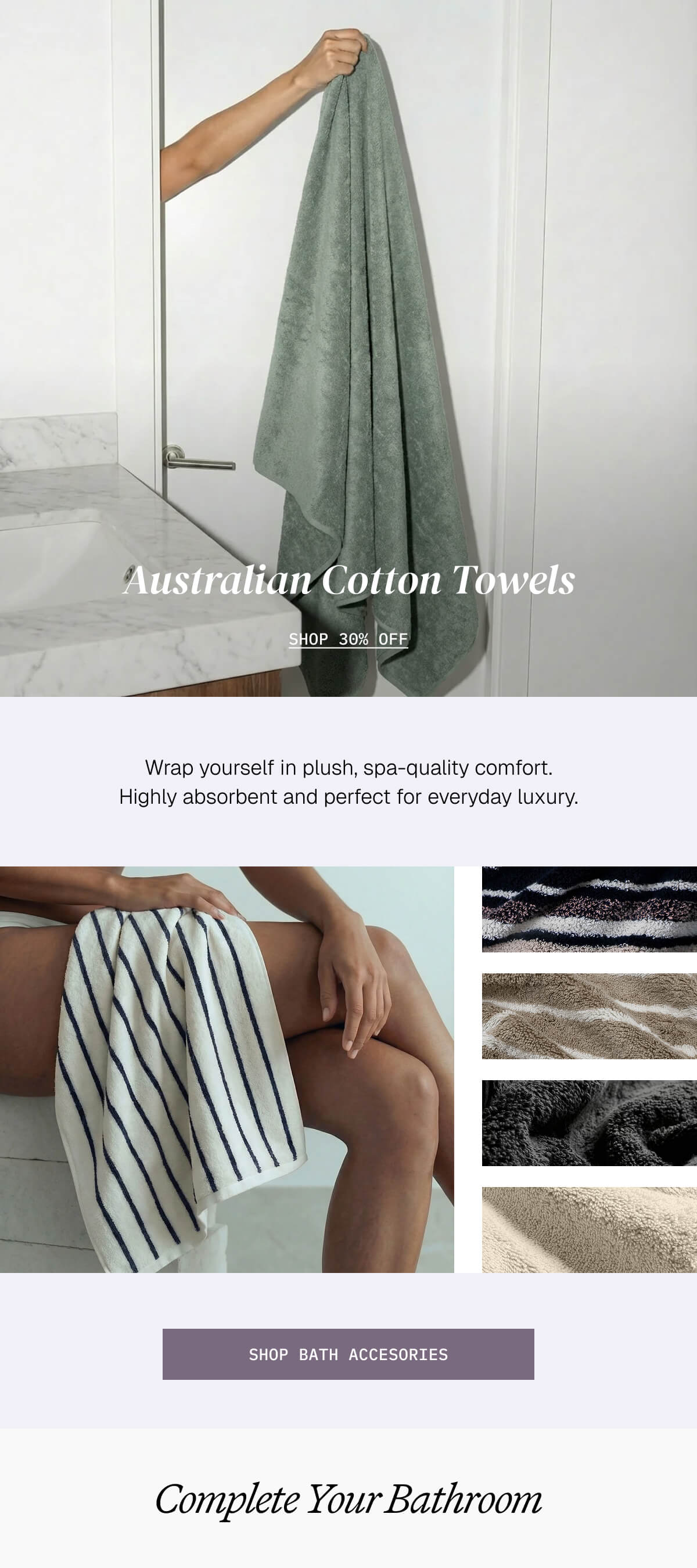 ITALIC | 30% ULTRAPLUSH TOWELS