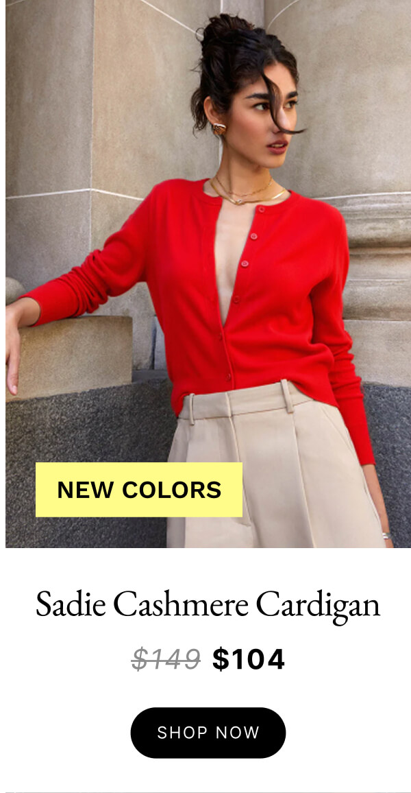 Sadie Cashmere Crew Cardigan