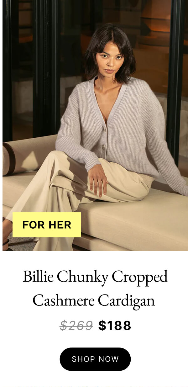 Billie Chunky Cropped Cashmere Cardigan