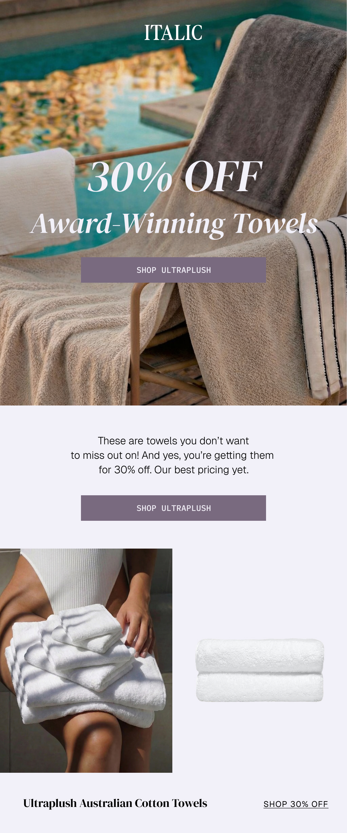 ITALIC | 30% OFF ULTRAPLUSH