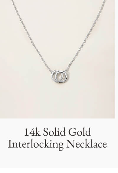 14k Solid Gold Interlocking Necklace