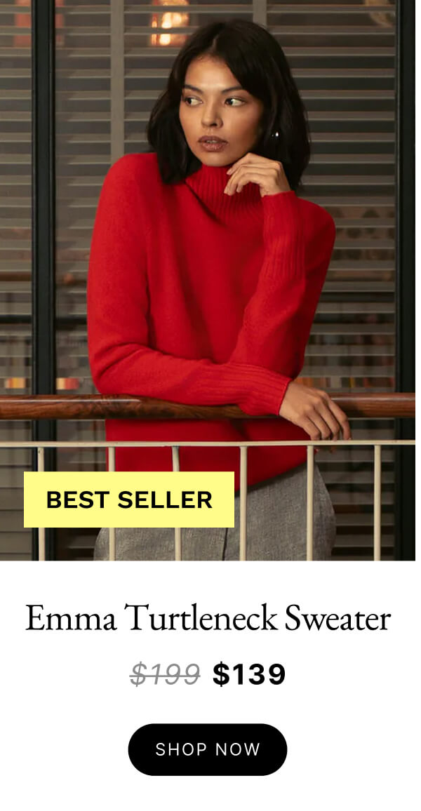 Emma Cashmere Relaxed Turtleneck Sweater