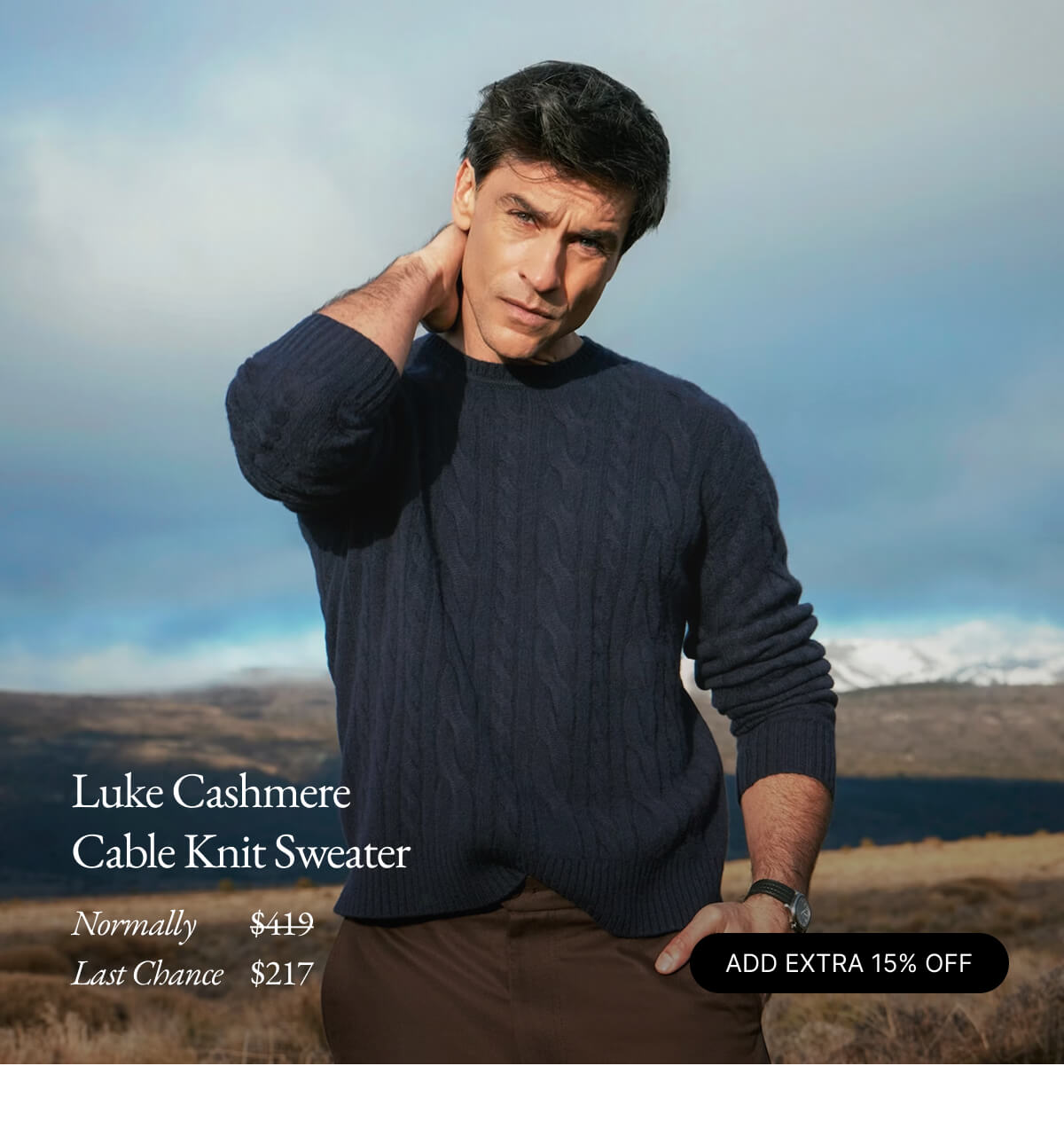 Luke Cashmere Cable Knit Sweater