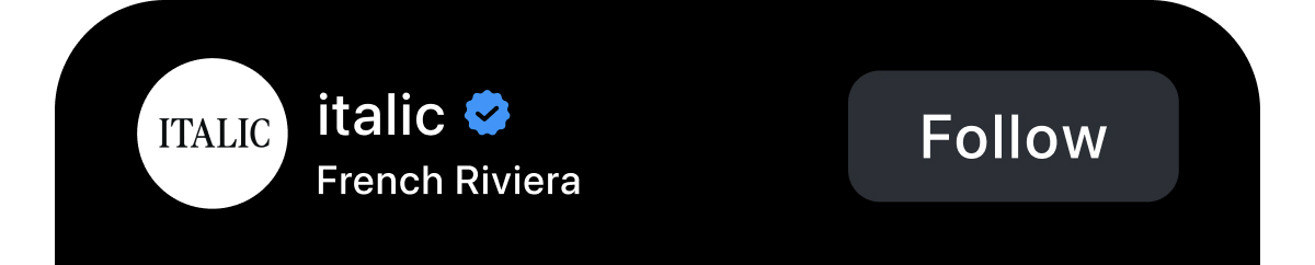 ITALIC | Follow us