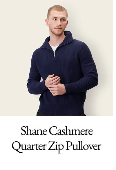 Shane Cashmere Quarter Zip Pullover