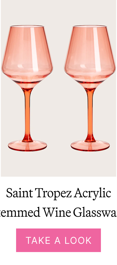 Saint Tropez Acrylic Stemmed Wine Glassware - Orange