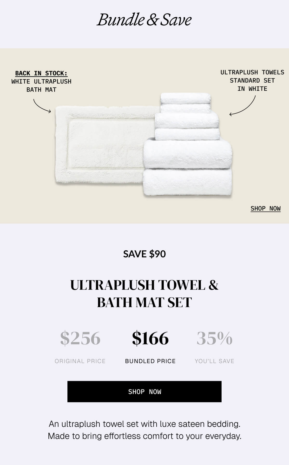 ULTRAPLUSH TOWEL AND BATH MAT SET